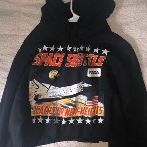 Cropped NASA hoodie